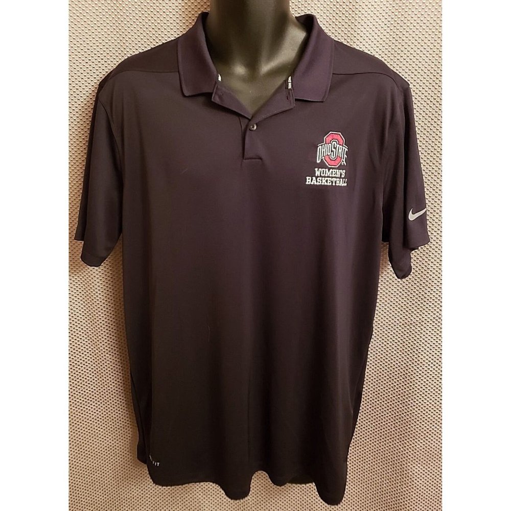 Ohio State Buckeyes Women's Basketball Black Nike Dri-Fit Coach's Polo - Mens L